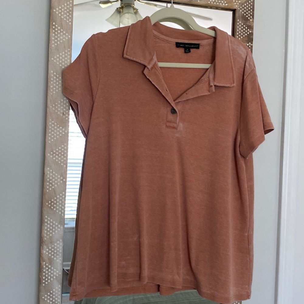 NWOT Jane + Delancey Retro Burnout Polo